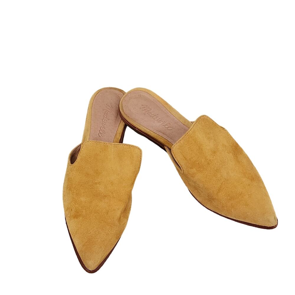 Size 7 Madewell Suede Leather Mules Flats